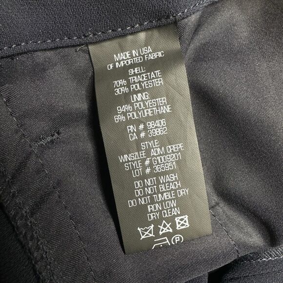 Theory Pants Womens Small Winszlee Admiral Wide Leg Navy Blue Minimal Career EUC - Picture 10 of 13